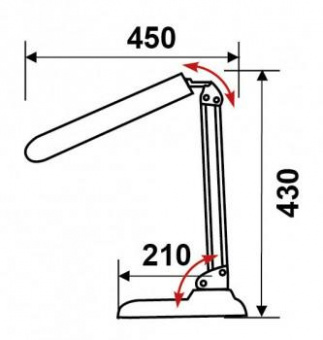 Светильник Трансвит ДЕЛЬТА 1У (Delta1U/Bl) настольный на подставке G23 черный 11Вт от магазина РЭССИ