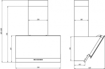 Вытяжка каминная Elikor RX6754X5 нержавеющая сталь/бронзовый травертин управление: кнопочное (1 мотор) от магазина РЭССИ