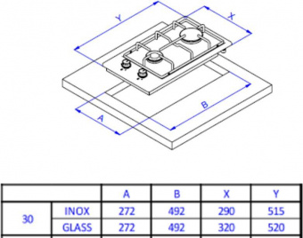 Газовая варочная поверхность Weissgauff HG 320 XB нержавеющая сталь от магазина РЭССИ
