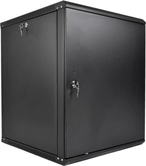 Шкаф коммутационный ЦМО ШРН-Эконом (ШРН-Э-18.650.1-9005) настенный 18U 600x650мм пер.дв.стал.лист 85кг черный 600мм 31кг 180град. 930мм IP20 металл от магазина РЭССИ