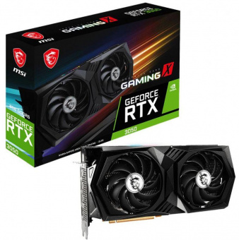 Видеокарта MSI PCI-E 4.0 RTX 3050 GAMING X 8G NVIDIA GeForce RTX 3050 8192Mb 128 GDDR6 1845/14000 HDMIx1 DPx3 HDCP Ret от магазина РЭССИ