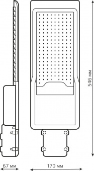 Светильник консольный Gauss 629534320 120Вт ламп.:168шт черный от магазина РЭССИ