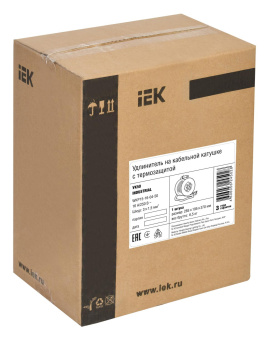 Удлинитель силовой IEK Industrial (WKP15-16-04-50) 3x1.5кв.мм 4розет. 50м ПВС 16A катушка желтый от магазина РЭССИ