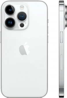 Смартфон Apple A2892 iPhone 14 Pro 128Gb 6Gb серебристый моноблок 3G 4G 2Sim 6.1" 1179x2556 iOS 16 48Mpix 802.11 a/b/g/n/ac/ax NFC GPS GSM900/1800 GSM1900 TouchSc Protect от магазина РЭССИ