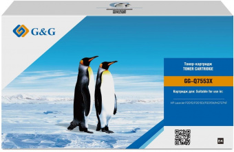 Картридж лазерный G&G GG-Q7553X черный (7000стр.) для HP LJ P2010/P2014/P2015/M2727nf MFP от магазина РЭССИ