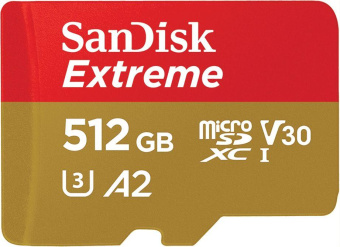 Флеш карта microSD 512GB Sandisk SDSQXA1-512G-GN6MA Extreme + adapter от магазина РЭССИ