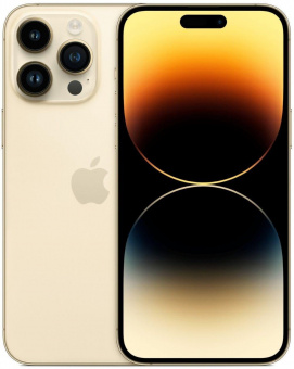 Смартфон Apple A2896 iPhone 14 Pro Max 256Gb 6Gb золотой моноблок 3G 4G 2Sim 6.7" 1290x2796 iOS 16 48Mpix 802.11 a/b/g/n/ac/ax NFC GPS GSM900/1800 GSM1900 TouchSc Protect от магазина РЭССИ