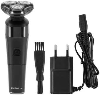 Бритва роторная Polaris PMR 0308RC реж.эл.:3 питан.:элек.сеть/аккум. черный от магазина РЭССИ