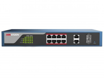 Коммутатор Hikvision DS-3E1310P-EI/M (L2) 8x100Мбит/с 2SFP 123W от магазина РЭССИ
