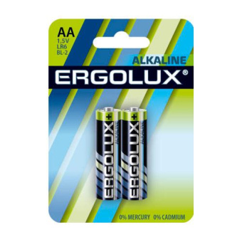 Батарея Ergolux Alkaline LR6 BL-2 AA 2800mAh (2шт) блистер от магазина РЭССИ