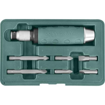 Ударная отвертка с битами Jonnesway AG010055A SL 810мм PH# 23  36мм и PH# 23  80мм 7 пр. 48649 от магазина РЭССИ
