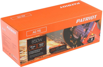 Углошлифовальная машина Patriot AG 115 850Вт 11000об/мин рез.шпин.:M14 d=115мм (110301115) от магазина РЭССИ