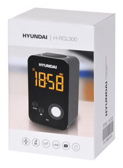 Радиобудильник Hyundai H-RCL300 черный LCD подсв:оранжевая часы:цифровые FM от магазина РЭССИ