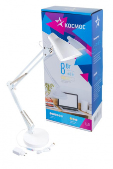 Светильник КОСМОС KOC_DESK037 LED, 8Вт, 3000K-4500K-6500K, белый от магазина РЭССИ