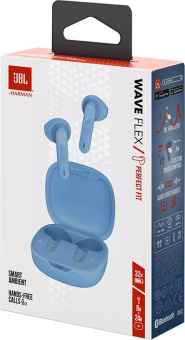 Гарнитура вкладыши JBL Wave Flex синий беспроводные bluetooth в ушной раковине (JBLWFLEXBLU) от магазина РЭССИ