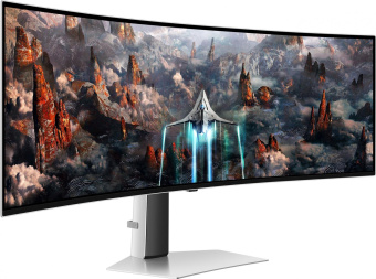 Монитор Samsung 49" S49CG954SI серебристый OLED LED 0.03ms 32:9 HDMI M/M матовая HAS 1000000:1 250cd 178гр/178гр 5120x1440 240Hz DP 2K USB 4.3кг от магазина РЭССИ
