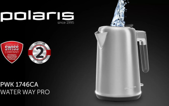 Чайник электрический Polaris PWK 1746CA Water Way Pro 1.7л. 2200Вт сталь корпус: металл/пластик от магазина РЭССИ