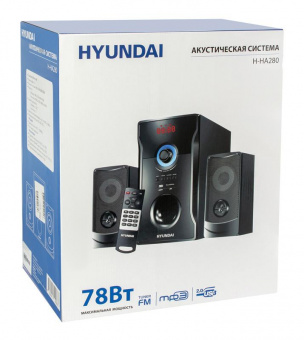 Микросистема Hyundai H-HA280 черный 78Вт FM USB BT SD от магазина РЭССИ