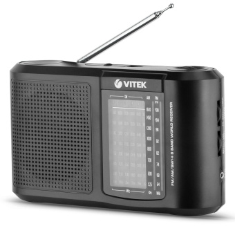 Радиоприемник настольный Vitek VT-3590 черный от магазина РЭССИ