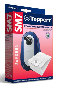 Пылесборники Topperr SM7 1031 бумажные (5пылесбор.) (1фильт.) от магазина РЭССИ