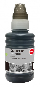 Чернила Cactus CS-GI490BK GI-490 черный 100мл для Canon Pixma G1400/G2400/G3400 от магазина РЭССИ