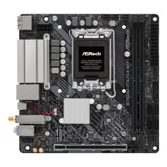 Материнская плата Asrock B760M-ITX/D4 WIFI Soc-1700 Intel B760 2xDDR4 mini-ITX AC`97 8ch(7.1) GbLAN+VGA+HDMI+DP от магазина РЭССИ