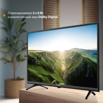 Телевизор LED SunWind 32" SUN-LED32XS305 Яндекс.ТВ Slim Design черный FULL HD 60Hz DVB-T DVB-T2 DVB-C DVB-S DVB-S2 USB Smart TV от магазина РЭССИ