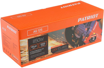 Углошлифовальная машина Patriot AG 125 850Вт 11000об/мин рез.шпин.:M14 d=125мм (110301125) от магазина РЭССИ