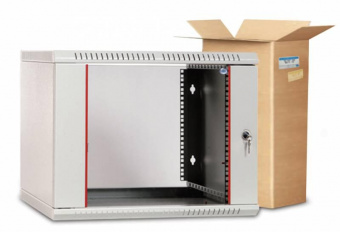 Шкаф коммутационный ЦМО ШРН-ЭКОНОМ (ШРН-Э-6.350.1) настенный 6U 600x350мм пер.дв.стал.лист 85кг серый 300мм 11кг 180град. 345мм от магазина РЭССИ