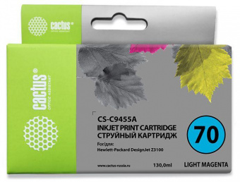 Картридж струйный Cactus CS-C9455A №70 светло-пурпурный (130мл) для HP DJ Z3100 от магазина РЭССИ