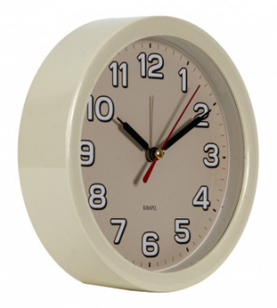Часы настенные аналоговые Бюрократ Alarm-R15P D15см бежевый (ALARM-R15P/IVORY) от магазина РЭССИ