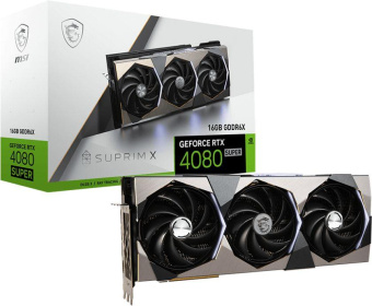 Видеокарта MSI PCI-E 4.0 RTX 4080 SUPER 16G SUPRIM X NVIDIA GeForce RTX 4080 Super 16Gb 256bit GDDR6X 2640/23000 HDMIx1 DPx3 HDCP Ret от магазина РЭССИ