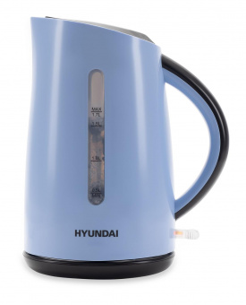 Чайник электрический Hyundai HYK-P2028 1.7л. 2200Вт голубой/серый (корпус: пластик) от магазина РЭССИ