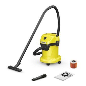Строительный пылесос Karcher WD 3 V-17/4/20 1000Вт желтый от магазина РЭССИ