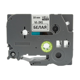 Лента Vell VL-241 (Brother TZE-241 18 мм черный на белом) для PT D450/D600/E300/2700/ P700/P750/E550/9700/P900/2430 320125 от магазина РЭССИ