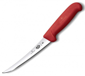 Нож кухонный Victorinox Fibrox (5.6601.12) стальной обвалочный лезв.120мм прямая заточка красный от магазина РЭССИ