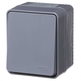 AtlasDesign PROFI IP54 О/У 1-клавишный кнопочный ВЫКЛЮЧАТЕЛЬ 10 АХ, АНТРАЦИТ от магазина РЭССИ