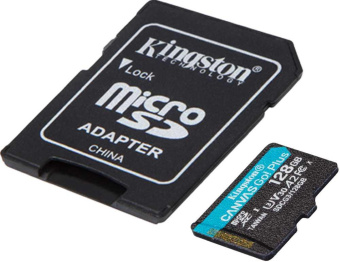 Флеш карта microSDXC 128Gb Class10 Kingston SDCG3/128GB Canvas Go! Plus + adapter от магазина РЭССИ