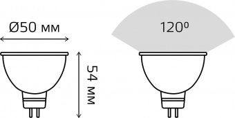 Лампа светодиодная Gauss Black 7Вт цок.:GU5.3 рефлектор 220B 3000K св.свеч.бел.теп. MR16 (упак.:10шт) (101505107) от магазина РЭССИ