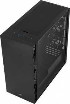Корпус Aerocool Flo Saturn FRGB-G-BK-v1 черный без БП ATX 2xUSB2.0 2xUSB3.0 audio bott PSU от магазина РЭССИ