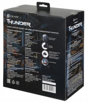 Наушники с микрофоном Оклик HS-L550G THUNDER черный 2.2м мониторные оголовье (1102302) от магазина РЭССИ