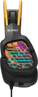 Наушники с микрофоном A4Tech Bloody G565 черный/рисунок 0.2м мониторные оголовье (G565 ENERGY BLACK) от магазина РЭССИ