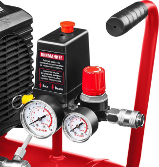 Компрессор поршневой Зубр КПМ-260-50 масляный 260л/мин 50л 1800Вт красный от магазина РЭССИ