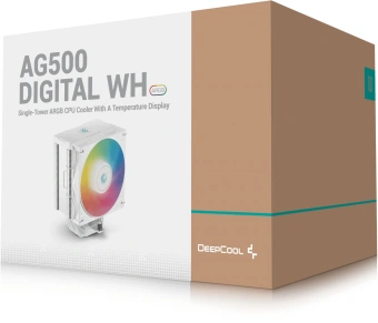 Устройство охлаждения(кулер) Deepcool AG500 Digital Wh ARGB Soc-AM5/AM4/1151/1200/1700 4-pin 29.4dB Al+Cu 240W 845gr LED Ret от магазина РЭССИ