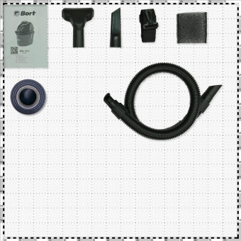 Строительный пылесос Bort BSS-1212 1200Вт (уборка: сухая/влажная) синий от магазина РЭССИ