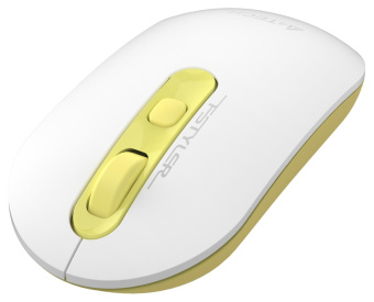 Мышь A4Tech Fstyler FG20S Daisy белый/желтый оптическая (2000dpi) silent беспроводная USB для ноутбука (4but) от магазина РЭССИ