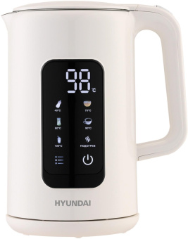Чайник электрический Hyundai HYK-S4606 1.7л. 2200Вт кремовый корпус: металл от магазина РЭССИ