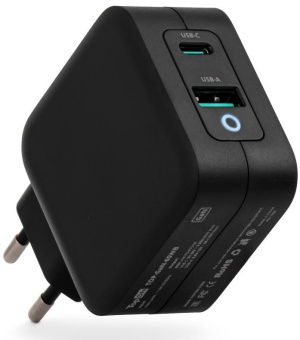 Блок питания TopON TOP-GaN-65WB автоматический 65W 5V-20V 3.25A 2xUSB от бытовой электросети LED индикатор от магазина РЭССИ