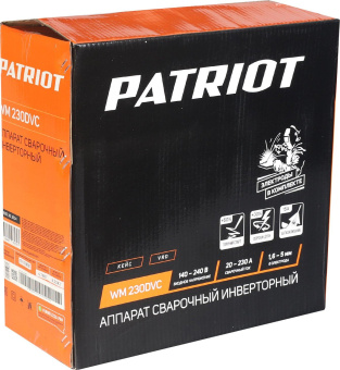 Сварочный аппарат Patriot WM230DVC инвертор ММА 10.7кВт от магазина РЭССИ