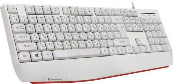 Клавиатура Defender Atom HB-546 белый USB Multimedia for gamer (подставка для запястий) (45547) от магазина РЭССИ